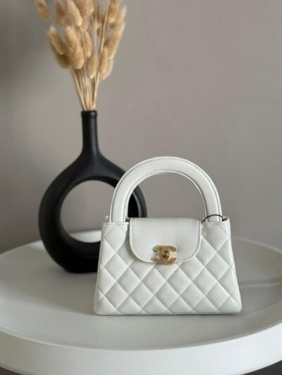 Chanel Nano Shopping Bag in White
