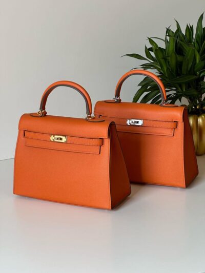 Hermes Kelly Sellier 25 Epsom Orange H