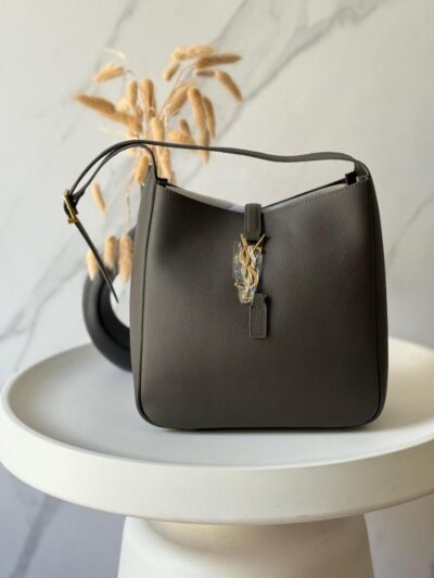 YSL Inspired Leather Hobo Shoulder Bag